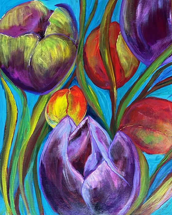 Tray of Tulip Jewels