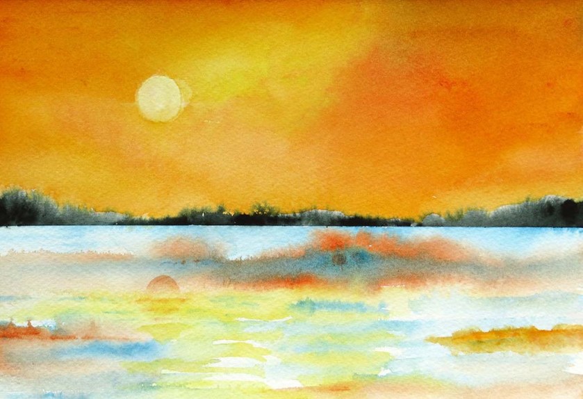 Setting sun